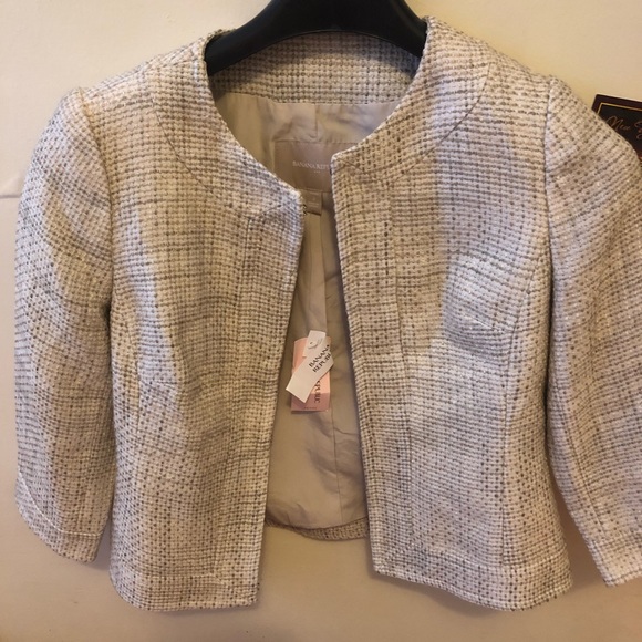 Banana Republic Cream Tweet Jacket - Picture 1 of 4